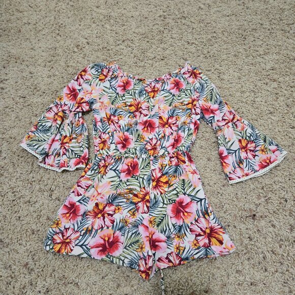 Angie Girls, Girls Size Small Floral Romper - Picture 2 of 4